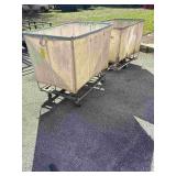 2 Canvas Bins on Wheels