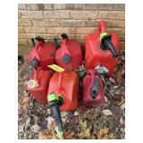 6 Plastic Fuel Cans