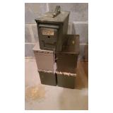 5 Metal Ammo Boxes 5 Metal Ammo Boxes