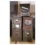 5 Metal Ammo Boxes 5 Metal Ammo Boxes