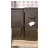 4 Metal Ammo Boxes 4 Metal Ammo Boxes