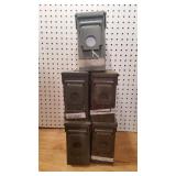 5 Metal Ammo Boxes 5 Metal Ammo Boxes