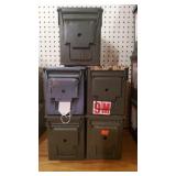5 Metal Ammo Boxes 5 Metal Ammo Boxes