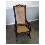 Victorian Style Cane Center Rocking Chair