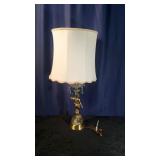 Vtg Cherub Lamp With Shade