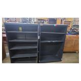 2 Black Metal Book Shelves