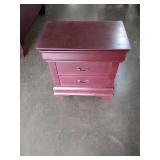 Wood 2 Drawer Night Stand