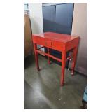 Red Table with Drawer