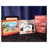 Coca-Cola 9 Pcs Die Cast cars, Gift set and Trays