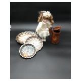 Wood Stein, Doll & Misc