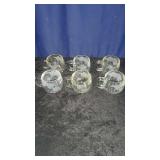 6 Nestle World Clear Glass Mugs