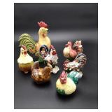 Rooster Salt/Pepper Shakers & Decorations