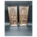 Vtg.Wall Hanging Golden Bronze Finish