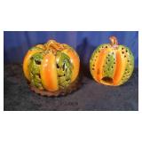 Ceramic Pumpkins and Fall Decore