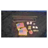 Costume Jewlery and USA Flag patches