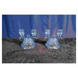 2 Vtg. Imperial Glass Double Candlestick Holder