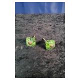 Vtg. Light Green Glass Cabintet Knob