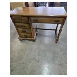 Small Maple Desk W/ 4 Drawers.