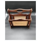 Wood & Rattan Magazine Holder