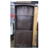 Wood Bookcase w 2 Doors