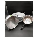 Large Aluminum Pot & Strainers