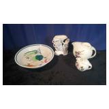 Bowl, 2 Pitchers & Boot/Leprachan Vase