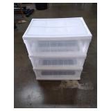 Plastic 3 Drawer Storage Container