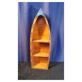 Blue Wood Boat 3 Tier Book Shelf