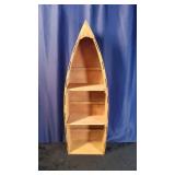 Blue Wood Boat 3 Tier Book Shelf