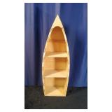 Dark Green Wood Boat  3 Tier Book Shelf