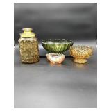 Amber & Green Glassware