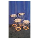 4 Glass Canisters