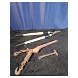 Lopers, Chain Binder & Vtg Hammer/Puller