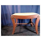 Wood Stool with Fabric Top