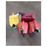 4 Plastic Gas Cans