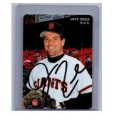 Autographed Jeff Reed 1995 Mothers Cookies Card