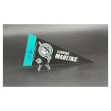 Greg Zaun Autographed Marlins Mini Pennant