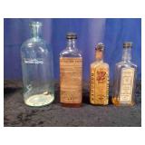 4 Vtg Glass Jars