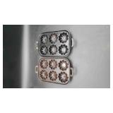 2 Cast Iron Muffin Pans