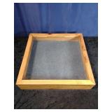 Wood Shadow Box with Lock/Key