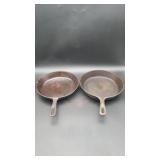 2 11" Cast Iron Skillets