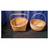 2 Large splint Wood Basket