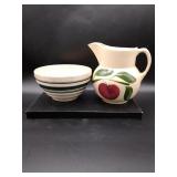 Water Pitcher and Bowl