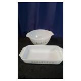 2 Fire King Candle Glow Dishes