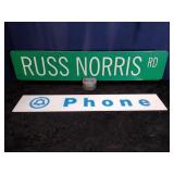 Russ Norris Rd Sign & Phone Sign