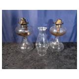 2 Oil Lamp with 1 Globe