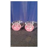 2 Handmade Zimmerman Art Glass Paperweights