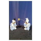 Kreiss & Company 2 Porcelain Poodle Figurines