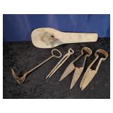 2 Sets Hand Shears, Blacksmith Tools & Misc