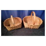 2 Large splitn Wood Baskets